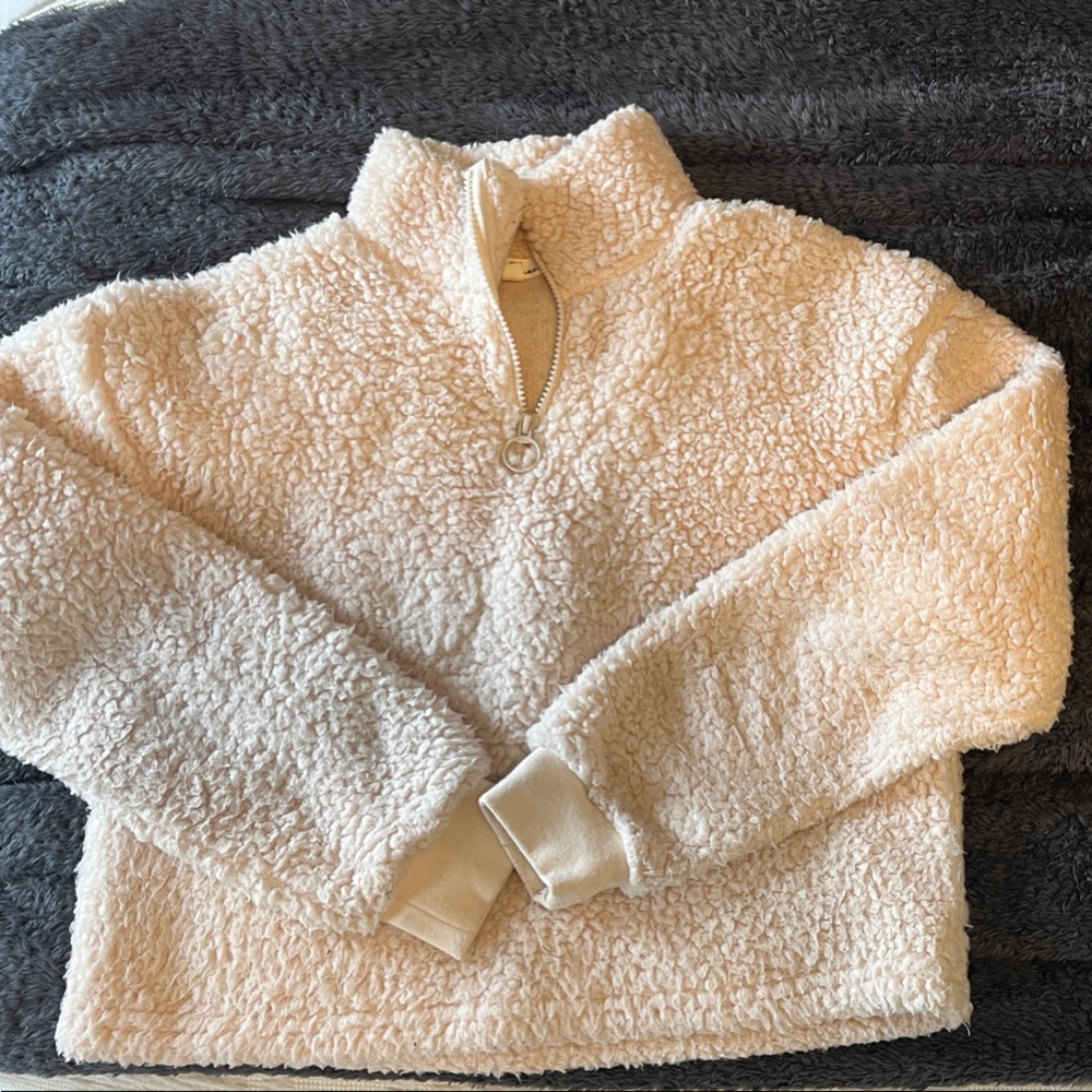 Love Tree Cream Sherpa Sweater